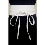 Kemerix Kadın Bağcıklı Sarmal Kemer 0902 Beyaz Renk Modern Stil ve Yüksek Kalite - XL