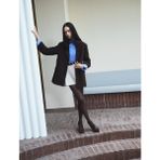 Kemerli Cepli Kruvaze Uzun Kollu Kaşe Kaban - Kahve - 42