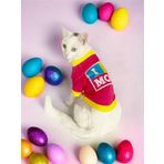 Kemique Annelere Hediye, Hediye Paketli, I Love Mom Pink, Oval Yaka Tişört Kedi Kıyafeti,Elbisesi Anneler Günü, Anne S