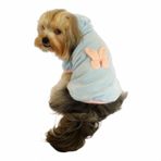 Kemique Blue Pink Bunny Kapşonlu Sweat Köpek Kazağı XXL