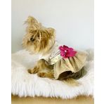 Kemique Creamy Fuchia Tütülü Köpek Elbisesi, Kıyafeti Tutu L
