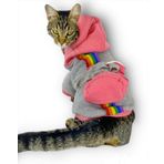 Kemique MyPocket Sweatshirt Duo Kapşonlu Kedi Kıyafeti Kedi Sweatshirt TURUNCU XXL