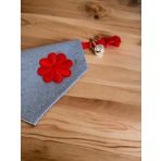 Kemique Red Flower Kedi Bandana, Fular, Kedi Kıyafeti Kedi Elbisesi, Kedi Tasması