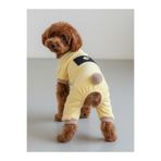 Kemique Sunny Cake Pastel Sarı İnce Kadife Köpek Tulum Pijama