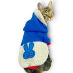 Kemique Sweet Blue Rabbit Sweatshirt Kapşonlu Kedi Kıyafeti Kedi Sweatshirt TURUNCU XXL
