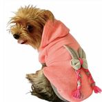 Kemique XXXL Pembe Pink Bunny Braid Kapşonlu Sweat By Kemique Köpek Kazağı