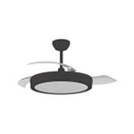 Kendal KCF306 Vanti 30 W 42 inç Siyah Modern 3 Renk Kumandalı Ledli Dekoratif Tavan Vantilatörü