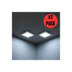 Kendal KDL 411 Slim Kare LED Panel 2'li Spot Gömme 6W 510 Lümen - Beyaz-6500K