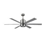 Kendal KSCF286 Vanti 60 W G9 6 Kanatlı Lambalı Avizeli Gümüş Tavan Vantilatörü