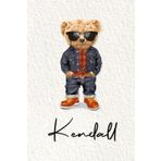 Kendall: Cahier personnalisé avec prénom Kendall | Cadeau d'anniversaire pour enfant, garçon, homme, copain ... | Nounours | 110 pages lignée, Petit Format 6x9 pouces (15,24 x 22,86 cm)