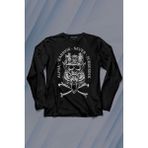 Kendim Seçtim Alpha Warrior Military Savaşçı Kurt Bozkurt Uzun Kollu Tişört Baskılı T-Shirt - 001-Siyah