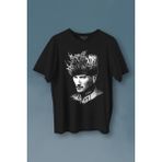 Kendim Seçtim Atatürk Çanakkale Silüet Tipografi Mustafa Kemal Cumhuriyet Baskılı Tişört T-Shirt - XS - Siyah