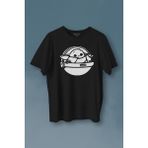 Kendim Seçtim Baby Yoda Star Wars Mandalorian Uzay Mekiği Baskılı Tişört T-Shirt - Siyah