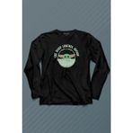 Kendim Seçtim Baby Yoda The Mandalorian Star Wars Bebek Yoda Uzun Kollu Tişört Baskılı T-Shirt - 001-Siyah - 2XL