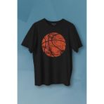 Kendim Seçtim Basketball Vintage Grunge Retro Basket Topu Baskılı Tişört Unisex T-Shirt10 - Siyah