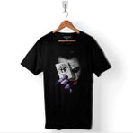 Kendim Seçtim Batman Joker Iskambil Oyun Kartıalfa Romeo Baskılı Tişört Unisex T-Shirt - Siyah