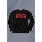 Kendim Seçtim Batman Robin Joker Gothem Logo Marvel Dc Film Movie Uzun Kollu Tişört Baskılı T-Shirt - 001-Siyah