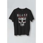 Kendim Seçtim Beast Mode Gym Spor Workout Baskılı Erkek Tişört - 2XL - Siyah
