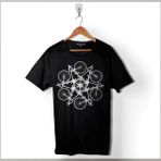 Kendim Seçtim Bicycle Circle Kaleidoscope Mountain Bisiklet Baskılı Tişört Unisex T-Shirt - Siyah - 2XL