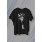 Kendim Seçtim Bozkurt Kurt Kafası Wolf Gri Bozkurt Baskılı Tişört T-Shirt - Siyah - 2XL