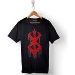 Kendim Seçtim Brand Of Sacrifice Mark Penman Berserk Baskılı Tişört Unisex T-Shirt - Siyah - 2XL