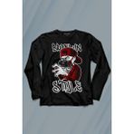 Kendim Seçtim Brooklyn Hip Hop Rap Musicgrafitti Uzun Kollu Tişört Baskılı T-Shirt - 001-Siyah - XL