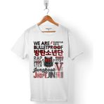 Kendim Seçtim Bts Bangtan Boys Collage Camıseta Erkek Tişört - Beyaz - Renkli - 2XL
