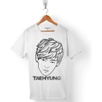 Kendim Seçtim Bts Bangtan Boys Taehyung Logo Erkek Tişört - Beyaz - Renkli