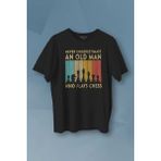 Kendim Seçtim Chess Satranç Retro Vintage Kısa Kollu Baskılı Erkek T-Shirt Tişört - Siyah
