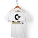 Kendim Seçtim Commodore 61 C64 Logo Antika Bilgisayar Erkek Tişört - Beyaz - Renkli - XL