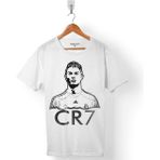 Kendim Seçtim Crıstıano Ronaldo Cr7 Logo Juventus Erkek Tişört - Beyaz - Renkli - XL