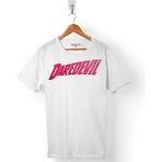 Kendim Seçtim Daredevıl Dd Dare Devıl Logo Erkek Tişört - Beyaz - Renkli