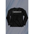 Kendim Seçtim Darlandum Darlandım Dar Lan Dum Karadeniz Trabzon Uzun Kollu Tişört Baskılı T-Shirt - 001-Siyah - 2XL