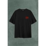 Kendim Seçtim Death Life Will Never Last Metal Band Metallica Sırt Ön Baskılı Oversize Tişört T-Shirt - Siyah - 2XL