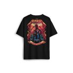 Kendim Seçtim Eddie Munson Hell Fire Club Hellfire Rock MetalFilm Sırt Ön Baskılı Oversize Tişört Unisex T-Shirt