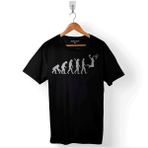 Kendim Seçtim Evolution Human Evrim Insan Maymun Basketbol Baskılı Tişört Unisex T-Shirt - Siyah - XL