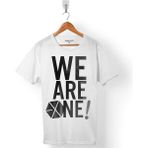 Kendim Seçtim Exo We Are One Logo Erkek Tişört - Beyaz - Renkli - XL
