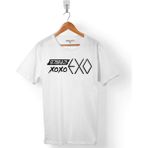 Kendim Seçtim Exo + Xoxo + Love Logo You Are My Erkek Tişört - Beyaz - Renkli - XL