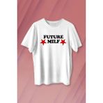 Kendim Seçtim Future Milf Y2K Unisex T-Shirt Kadın Tişört - XS - 001-Beyaz