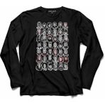 Kendim Seçtim Game Of Thrones Faces Tüm Oyuncular 2 Uzun Kollu Tişört - 001-Siyah - XL