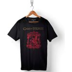 Kendim Seçtim Game Of Thrones Fire And Blood House Targaryen Baskılı Tişört Unisex T-Shirt - Siyah - XL