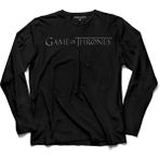 Kendim Seçtim Game Of Thrones Got Logo Uzun Kollu Tişört - 001-Siyah - XS