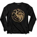 Kendim Seçtim Game Of Thrones House Targaryen Uzun Kollu Tişört - 001-Siyah - XL