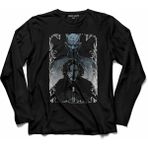 Kendim Seçtim Game Of Thrones Jon Snow Wolf Nıght Watch 2 Uzun Kollu Tişört - 001-Siyah