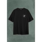 Kendim Seçtim Game Of Thrones Logo Sırt Ön Baskılı Oversize Tişört T-Shirt - Siyah - 2XL