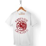 Kendim Seçtim Game Of Thrones Mother Of Dragons Erkek Tişört - L - Beyaz - Renkli