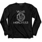 Kendim Seçtim Game Of Thrones Valar Morghulıs Uzun Kollu Tişört - 001-Siyah - XL