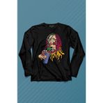 Kendim Seçtim Gucci Gang Amerika Rap Hip Hop Uzun Kollu Tişört Baskılı T-Shirt - 001-Siyah - 2XL