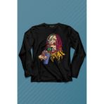 Kendim Seçtim Gucci Gang Amerika Rap Hip Hop Uzun Kollu Tişört Baskılı T-Shirt - 001-Siyah - XL
