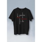 Kendim Seçtim Günler Minimal Yazılı Baskılı Siyah Erkek T-Shirt